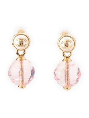 Chanel Metal Costume Pearl CC Logo Earrings Multicolor